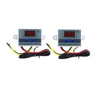 Cpolebev 2 Pezzi 110-220 V Ac Regolatore di Temperatura un Led Digitale Xh-W3001 per Incubatore Raffreddamento Riscaldamento Interruttore Termostato Sensore