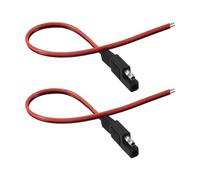 Cpolebev 2 Pezzi 18AWG di Prolunga SAE Connettore Rapido SAE un 2 Pin Spina di Scollegamento 10A Pannello Batteria Solare Spina SAE 1Ft/30Cm