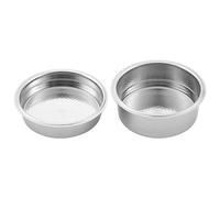 Cpolebev 2 Pezzi 51Mm Macchine da caffè nel Acciaio Inossidabile Cesto del Filtro Pressurizzato Cestino della Polvere Filtro Portafiltro Fondo per caffè