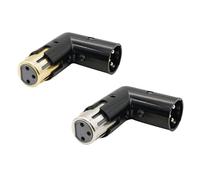 Cpolebev 2 Pezzi Adattatore Audio Spina Adattatore XLR Ad Angolo 3 Pin XLR Regolabile da A Femmina Adattatore XLR Ad Angolo Retto (Adattatore XLR da 90 Gradi)