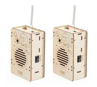 Cpolebev 2 Pezzi DIY Wireless Walkie-Talkie Modello Giocattoli Scientifici Kit di Strumenti Sperimentali per Bambini Giochi di Puzzle in Legno per L'Apprendimento Educativo