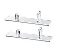 Cpolebev 2 Pezzi Espositore Fisso per Coltelli Espositore per Coltelli da Tavolo per Coltelli in Acrilico Portacoltelli Singolo per la Decorazione Domestica (Base Trasparente)