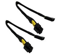 Cpolebev 2 Pezzi LP4 Molex un CPU 8 Pin (4 + 4) Convertitore Adattatore di Alimentazione EPS-12V con Maniche 13 Pollici (33 Cm)