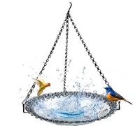 Cpolebev 2 Pezzi Mangiatoia per Uccelli Sospesa All'Aperto Decorazione Giardino Vassoio Bagno per Uccelli Bevitore D'Acqua Mangiatoia per Animali Domestici per Animali Domestici,C