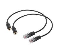 Cpolebev 2 Pz 3.5Mm Stereo Audio Headset Per Jack Femmina A Rj9 Plug Adapter Per