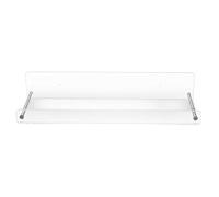 Cpolebev 2 Ripiani Galleggianti in Acrilico, 15 L X 3,25 Pollici W, Mensola A Muro per Bagno Trasparente, Scaffali per Libri, Display Invisibile per Ufficio