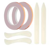 Cpolebev 2 Rotoli (36 Iarde) di Larghezza 7/32 Pollici di Nastro In di Rame con Supporto In Rame per La Produzione di Vetrate Colorate e DIY, Forniture Colorate