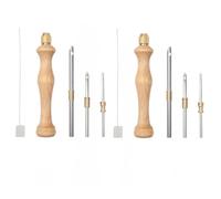 Cpolebev [2 Set Forniture per Cucito da 5 Pezzi Set di per Punzonatura Kit di Punzonatura per da 2,5/3,5/5 mm Kit di per Punzonatura Regolabili per Adulti Principianti