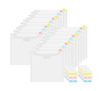 Cpolebev 20 Buste Trasparenti per Organizer per Album di Ritagli, Tasche Portaoggetti, Custodie per Riporre 30,5 X 30,5 cm con 60 Etichette Adesive