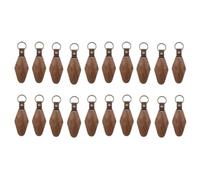 Cpolebev 20 Confezioni di in Legno con Rombo in Pelle Vuota in Legno di Noce con per Regalo con Incisione Fai da Te