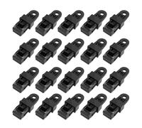 Cpolebev 20 Pezzi Clip per Push-Pull Clip per Fissaggio Ganci per da Esterna Clip Antivento con Ardiglione-Nero Facile da Usare