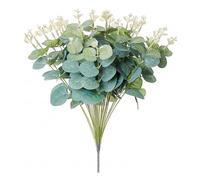 Cpolebev 20 Pezzi di Piante Finte in Seta Foglia di Eucalipto Decorazioni Fai da Te per la Casa Giardino Matrimonio Scrapbooking Fiore Artificiale Durevole