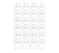 Cpolebev 20 Pezzi Sacchetto Regalo Trasparente con Manico Confezione Regalo per Caramelle Nuziali Borsa Riutilizzabile per Doccia Natalizia 15x20x7 cm