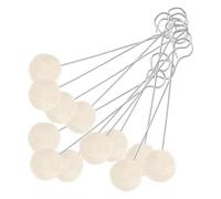 Cpolebev 200 Pezzi di Kit di Setole di Lana con Palla, Set di Strumenti per la Tintura del Cuoio con Manico in Metallo, Kit di Attrezzi per L'Applicazione di Tinture per Cuoio e Lana.