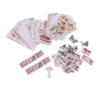 Cpolebev 200 Pezzi Vintage Scrapbook Forniture Pack per Junk Journal Planner di Carta DIY Vintage Ephemera Pack Decoupage