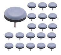 Cpolebev 20PZ 25Mm Scivoli per Sedie Sliders per Mobili PTFE Easy Moving Pad Rotondi con Proteggi Piedini per Unghie per Pavimento nel Legno