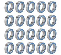 Cpolebev 20PZ 6700- Cuscinetto Un Sfere Un Profonda con Guarnizione nel Miniatura 6700 10X15X4Mm di Alta qualità, Blu