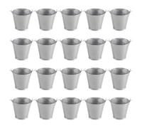 Cpolebev 20PZ Mini Secchio di Metallo Portatile Vaso di Fiori Vasi Fioriere Scatola di Caramelle per la Decorazione Domestica della Festa Nuziale