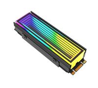 Cpolebev 2280 SSD M2 Radiatore PC RGB M.2 Nvme Cooler Dissipatore di M2 ARGB Radiatore Endless Abyss Effect Nero