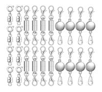 Cpolebev 24 Chiusure e Chiusure Magnetiche per Collane, Estensori per Braccialetti con Chiusura Magnetica per Gioielli, per La Creazione di Gioielli