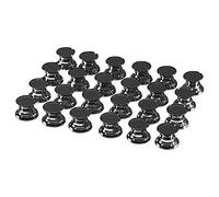 Cpolebev 24PZ Base per Pomello Cassetto nel Resina Epossidica di DIY, Accessori per Maniglie Cassetto, Base nel Lega per Manico nel Resina DIY Alla Rinfusa (Nero)