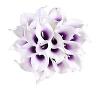 Cpolebev 24PZ Fiori di Calla Artificiale per Centrotavola Bouquet da Sposa DIY Decorazioni per la Casa (Viola nel)