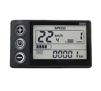 Cpolebev 24V 36V 48V 60V S866 Pannello di Controllo Cruscotto Controller Cruscotto Nero Display LCD Bici Elettrica Impermeabile per Scooter Elettrico E-Bike