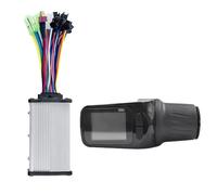 Cpolebev 24V 36V 48V 60V S886 Display LCD Ebike Misuratore Regolabile con Acceleratore A Rotazione + Controller Sinusoidale 36V 350W Controller Batteria al Litio Sinusoidale per Scooter Elettrico 6PIN