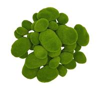 Cpolebev 25 Pezzi di 2 Dimensioni Rocce di Muschio Artificiale Decorative, Palline di Muschio Verde per Composizioni Floreali, Giardini Fatati e