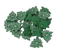 Cpolebev 25 pz albero di Natale Abbellimento della forma Pulsanti in legno Con Due fori Per Cucire Scrapbook Crafting