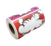Cpolebev 250 Pezzi/Rotolo Etichette Adesive con Nome 6 Colori 250 Etichette Adesive per Ufficio, Riunioni, Scuola, Insegnanti, Feste A Tema e Mailing