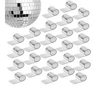 Cpolebev 26 PCS Specchio Mosaico Piastrelle Piccolo Specchio Quadrato Specchio Piastrelle Adesivo per Fai da Te
