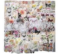Cpolebev 260Pc Forniture per Album di Ritagli Vintage per Album Estetici per Diario, Confezioni Regalo Decor Cottage Decor Collage Craft B