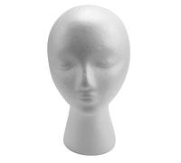 Cpolebev 27.5 x 52cm Manichino/manichino Testa Foam Femminile (polistirolo) Espositore per Cappellino, Cuffie, Accessori per Capelli e Parrucche Mannequin Foam