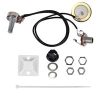Cpolebev 27Mm Chitarra Pickup Trasduttore Piezo Precablato Amplificatore con Uscita 6.35Mm Jack per Chitarra Acustica Ukulele Chitarra