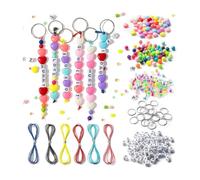 Cpolebev 286 Pezzi DIY per Realizzare Kit Artigianali, Perline per La Creazione di Gioielli, Forniture con Perline Trasparenti con Alfabeto Colorato