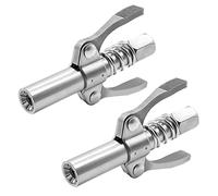 Cpolebev 2Pcs Ingrassatore A Doppia Impugnatura Ingrassatore A Sgancio Rapido Ingrassatore Estremità Accoppiatori Ingrassatore Compatibile