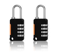 Cpolebev 2PCS Lucchetto A Combinazione con Numeri A 4 Cifre Lucchetto Impermeabile per Esterni Lucchetto con Codice di Sicurezza per Bagagli Durevole Facile da Installare Facile da Usare