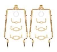 Cpolebev 2PCS Portalampada per Arpa da 7 Pollici Kit per Arpa Regolabile per Lampada Cornice In Dorato Staffa per Paralume