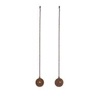 Cpolebev 2Pcs Ventilatore da Soffitto Set di Catene di Trazione Modello di Sole e Luna Catene di Trazione Estensione di Rame con Perline a Sfera Catena di Tiro con Ornamento