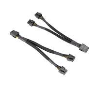 Cpolebev 2PZ GPU PCIe 8 Pin Femmina un Doppio 2X 8 Pin (6 + 2) Adattatore di Alimentazione PCI Express di Prolunga Intrecciato un Y, 20 Cm