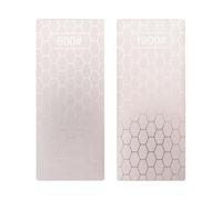Cpolebev 2PZ Pietra per Affilare I Diamanti, Whetstone Superficie A d'Ape Piastra per Affilare I Diamanti con Base Antiscivolo (Grana 600/1200)