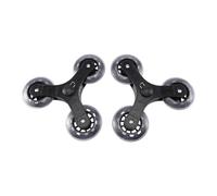 Cpolebev 2PZ / Set Carrello Nero Carrello Ruota per Bagagli Rullo di Ricambio Puleggia Ruota Scorrevole Accessori per Ruote un Rulli