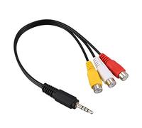 Cpolebev 3,5 mm Spina da a 3 audio AV per femmina 22 cm