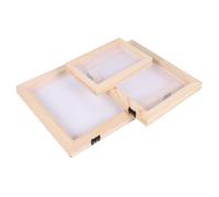 Cpolebev 3 Pezzi di Carta di Legno Stampo di Carta Screen Kit 3 Dimensioni Cornici per Il Mestiere di Carta DIY 12.7X17.8 Cm 19.8X24.8 Cm 24.8X33.0 Cm