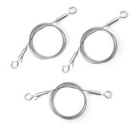 Cpolebev 3 Pezzi di Funi Metalliche Regolabili con Ganci Filo per Appendere Quadri in Acciaio Inossidabile Filo Resistente per Appendere Specchietti
