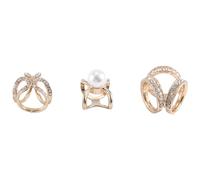 Cpolebev 3 Pezzi di Perle Sciarpa Floreale Clip Sciarpe Chiusura Sciarpa di Seta Fibbia Spilla Accessori Gioielli da Sposa