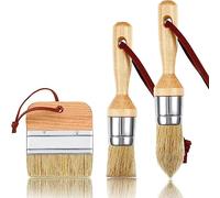 Cpolebev 3 Pezzi Pennelli per Mobili per Pittura Acrilica Pennelli per Stencil In per Mobili In Legno Decorazioni per la Casa
