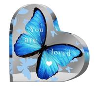 Cpolebev 3 Pz Acrilica A Forma di Cuore Regalo da Decorazione da Tavolo Intaglio Souvenir Decorazione da Tavolo Regalo di Ringraziamento