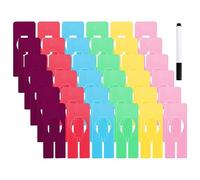Cpolebev 30 PCS Divisori per 6 Colori Divisori Rettangolari per Appendiabiti Riutilizzabili per Ordinare I Vestiti Taglia, Marca Colore